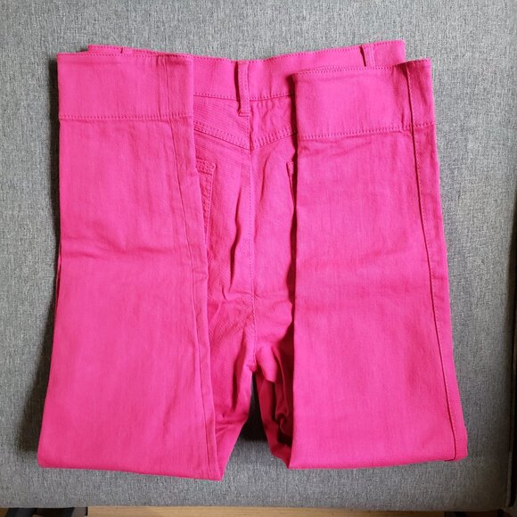 BNWoT ZARA WOMAN flirty hot pink zipper jeans (L) - Picture 6 of 7